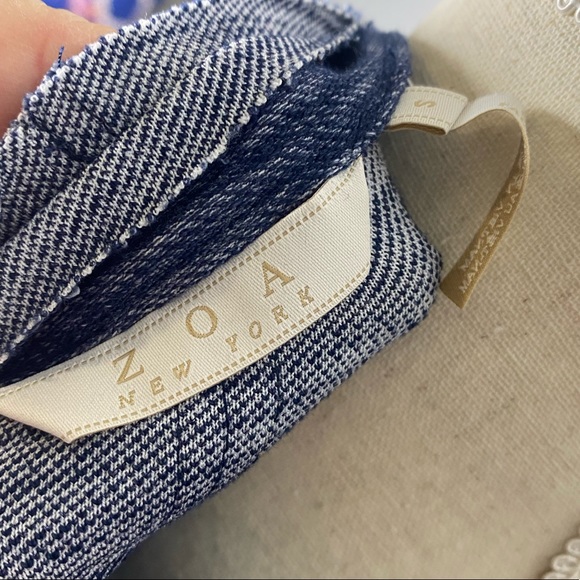 Anthropologie Zoa New York Chambaray Reverse Stitch Short Sleeve Top Size Small - Picture 5 of 6